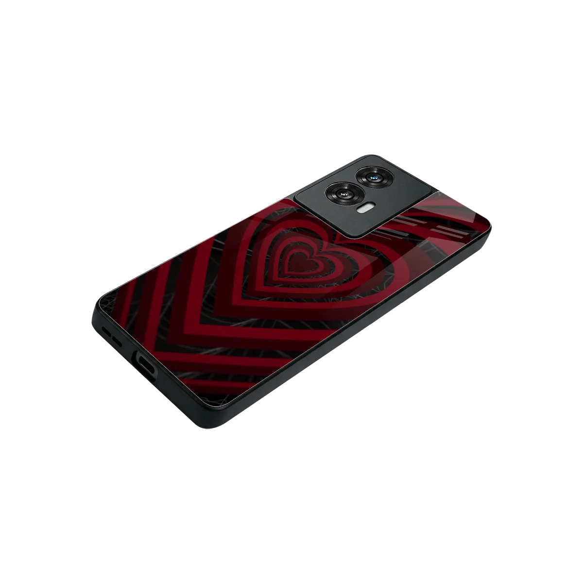 Y2K Hearts X Spider stylish phone case for motorola edge 50 fusion | glossy glass and slim fit