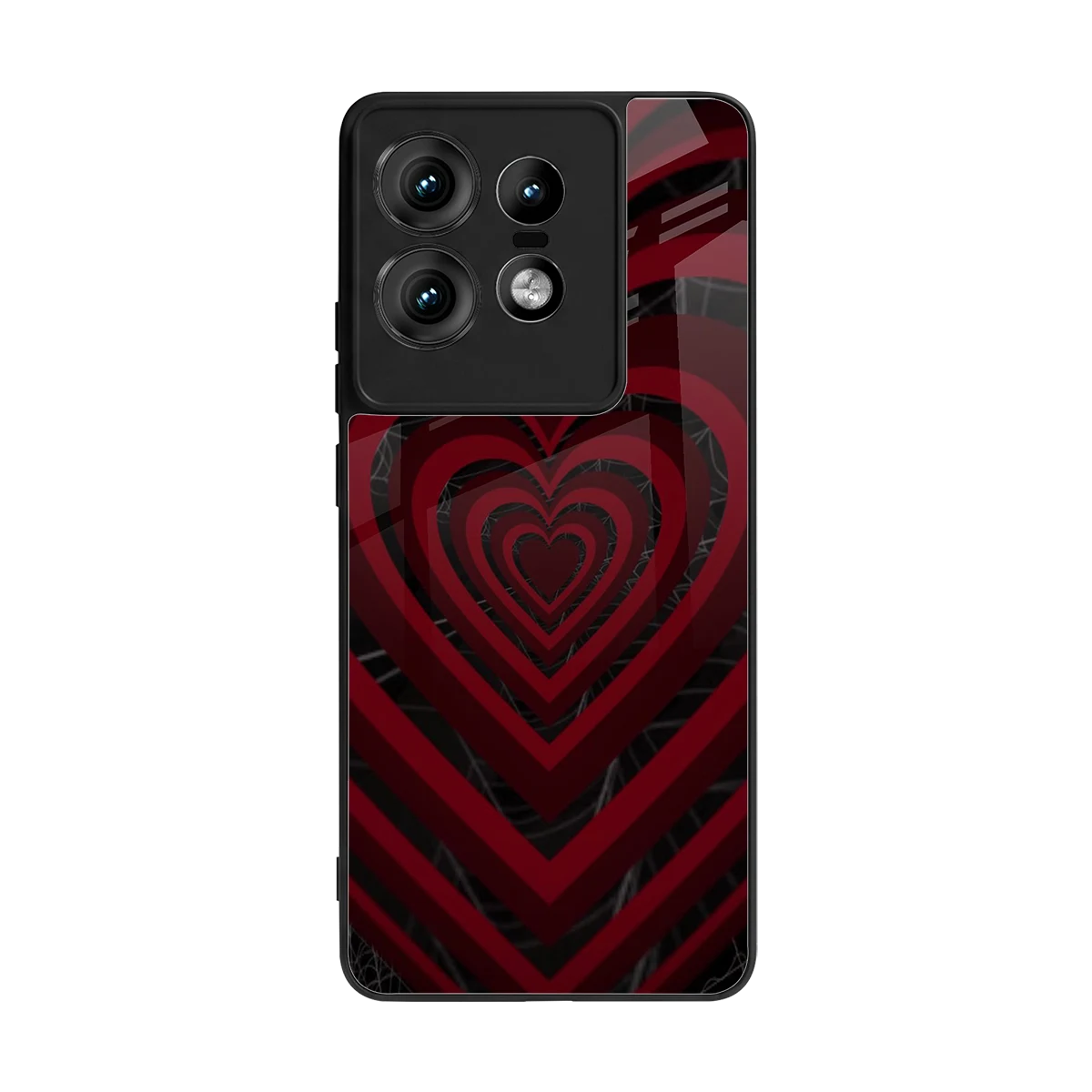 Y2K Hearts X Spider back phone cover | glass case for motorola edge 50 pro