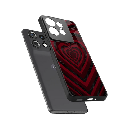Y2K Hearts X Spider sleek motorola edge 50 pro cover with tempered glass back and TPU edges