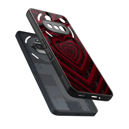 Y2K Hearts X Spider sleek nothing phone 3a cover with tempered glass back and TPU edges