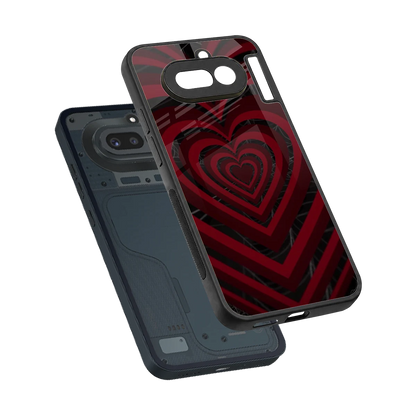 Y2K Hearts X Spider sleek nothing phone 4a cover with tempered glass back and TPU edges