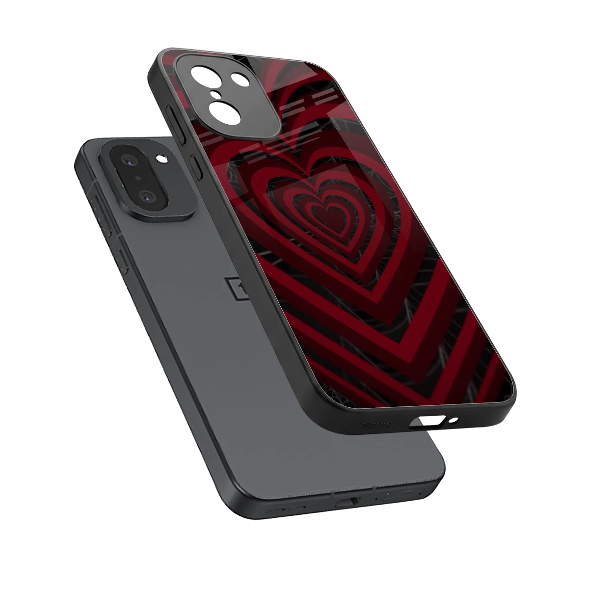 Y2K Hearts X Spider sleek oneplus 15r cover with tempered glass back and TPU edges