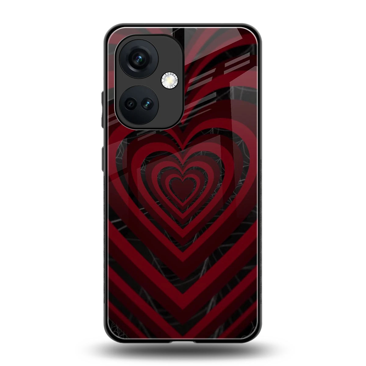 Y2K Hearts X Spider back phone cover | glass case for oneplus nord ce 3