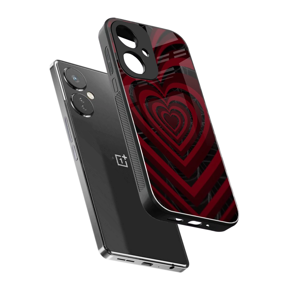 Y2K Hearts X Spider sleek oneplus nord ce 3 cover with tempered glass back and TPU edges