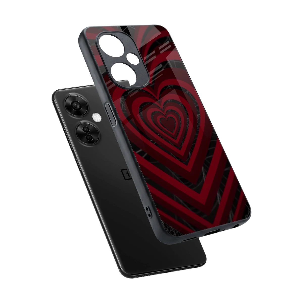 Y2K Hearts X Spider sleek oneplus nord ce 3 lite cover with tempered glass back and TPU edges