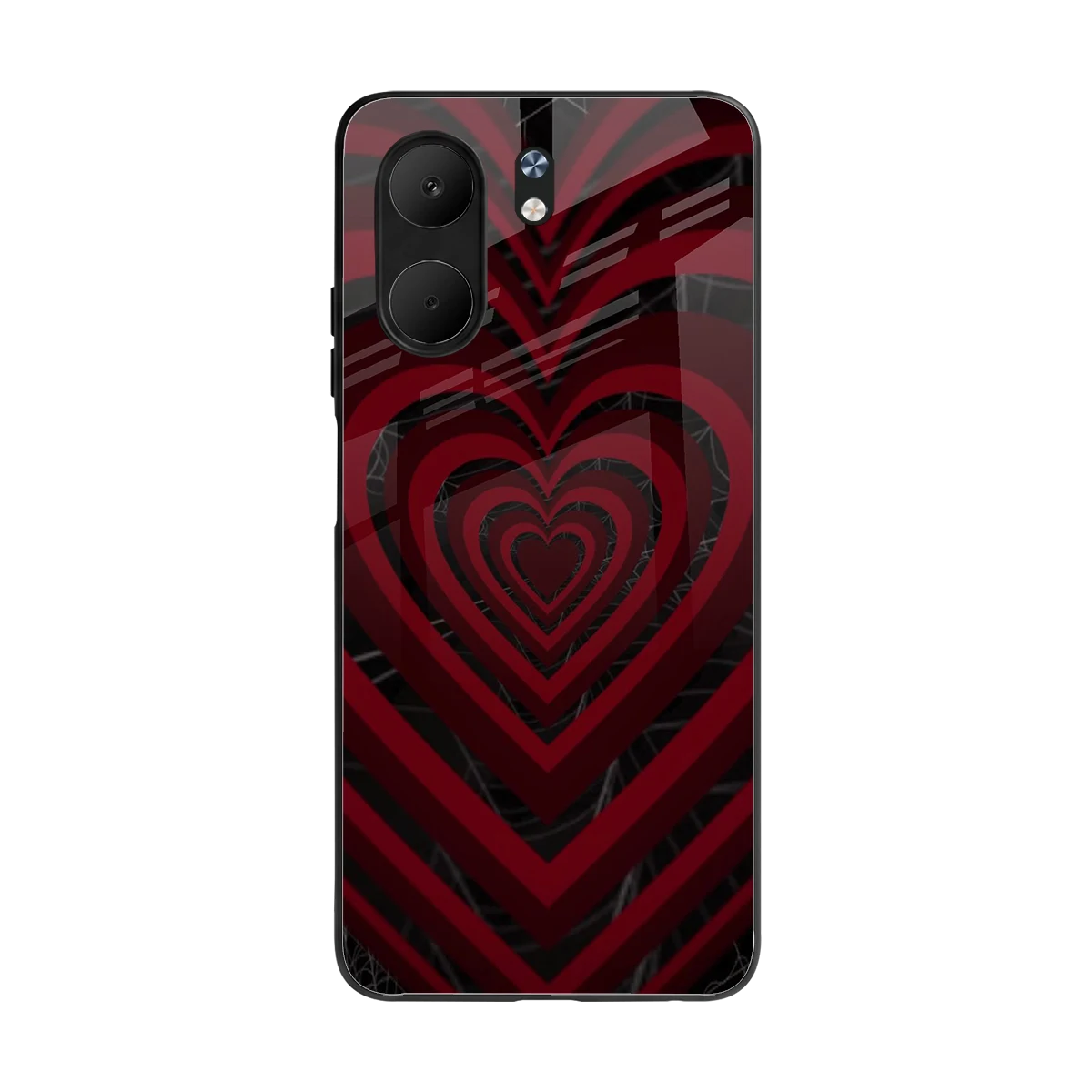 Y2K Hearts X Spider back phone cover | glass case for oppo a5x 5g