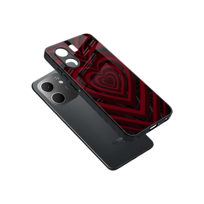 Y2K Hearts X Spider sleek oppo a5x 5g cover with tempered glass back and TPU edges