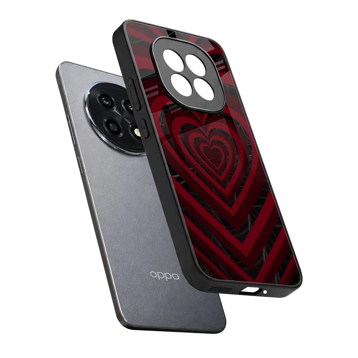 Y2K Hearts X Spider sleek oppo f29 pro 5g cover with tempered glass back and TPU edges
