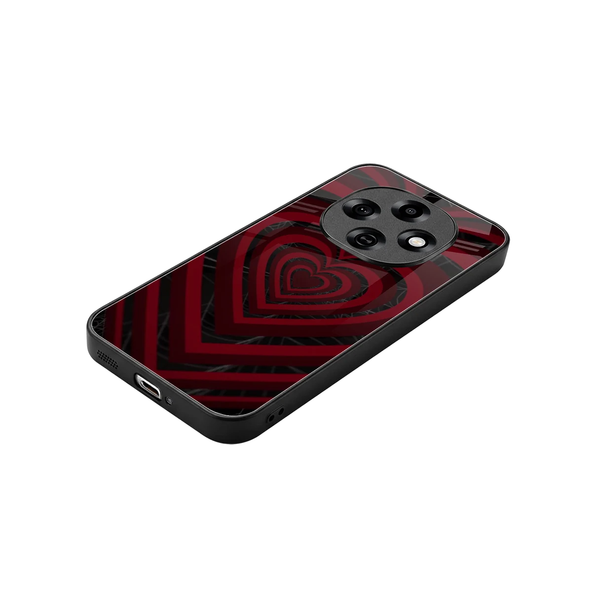 Y2K Hearts X Spider stylish phone case for oppo f31 pro 5g | glossy glass and slim fit