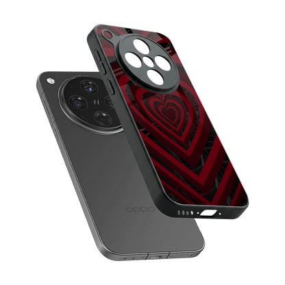 Y2K Hearts X Spider sleek oppo find x8 cover with tempered glass back and TPU edges
