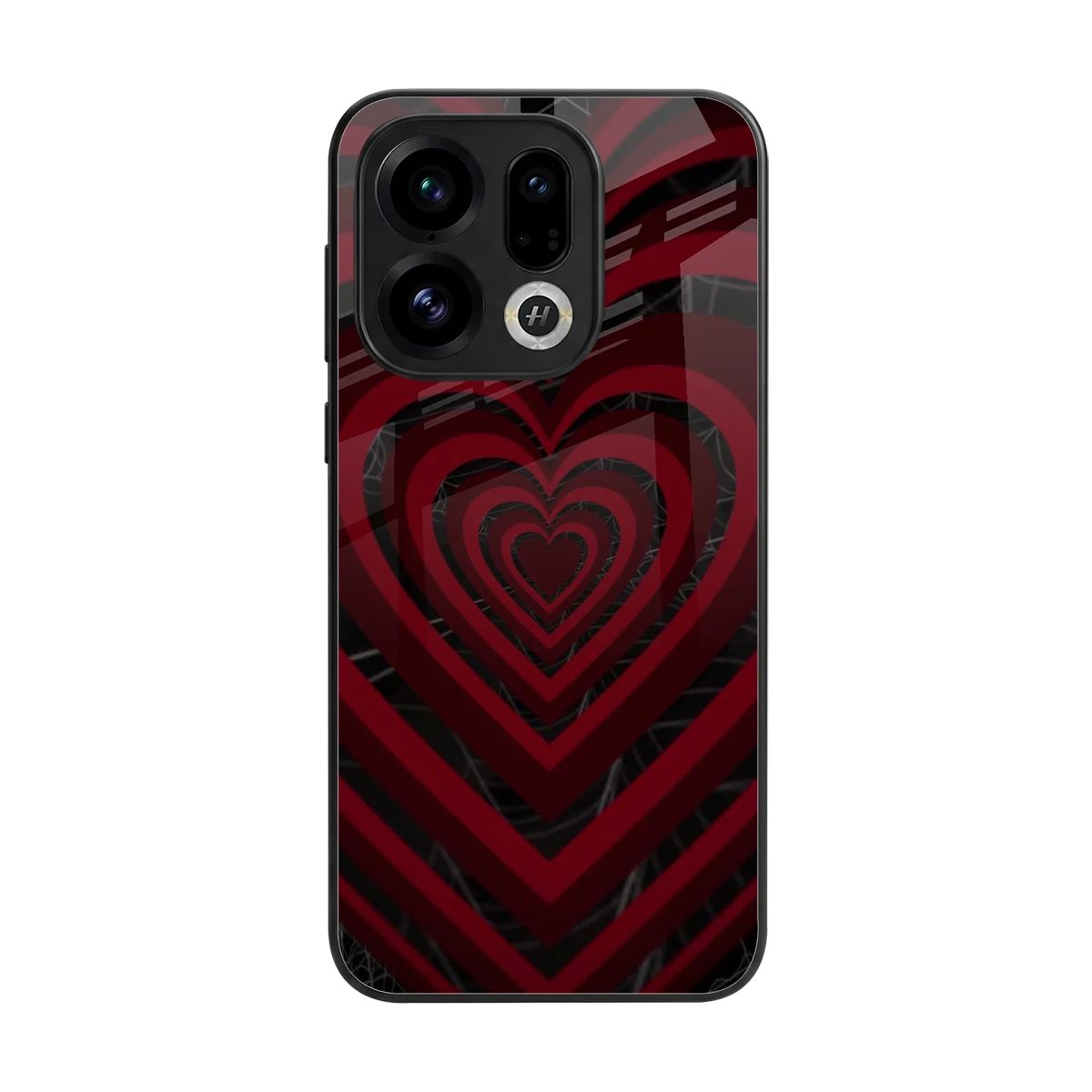 Y2K Hearts X Spider back phone cover | glass case for oppo find x9
