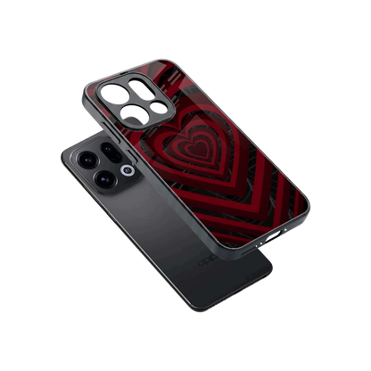 Y2K Hearts X Spider sleek oppo find x9 cover with tempered glass back and TPU edges