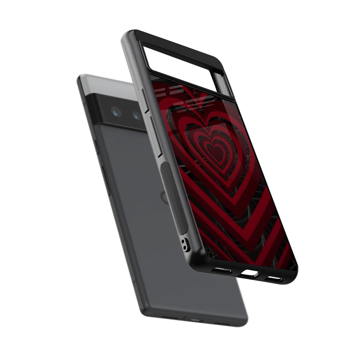 Y2K Hearts X Spider sleek google pixel 6 pro cover with tempered glass back and TPU edges