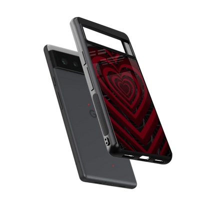 Y2K Hearts X Spider sleek google pixel 6 cover with tempered glass back and TPU edges