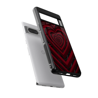 Y2K Hearts X Spider sleek google pixel 7 pro cover with tempered glass back and TPU edges