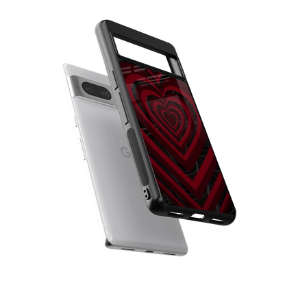 Y2K Hearts X Spider sleek google pixel 7 cover with tempered glass back and TPU edges