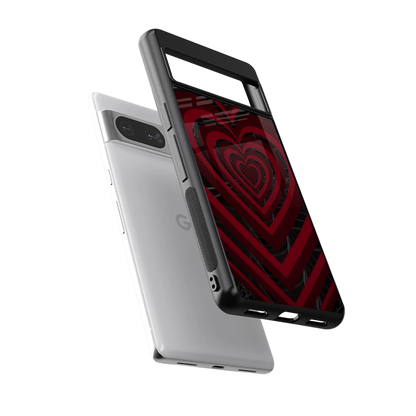 Y2K Hearts X Spider sleek google pixel 8 cover with tempered glass back and TPU edges