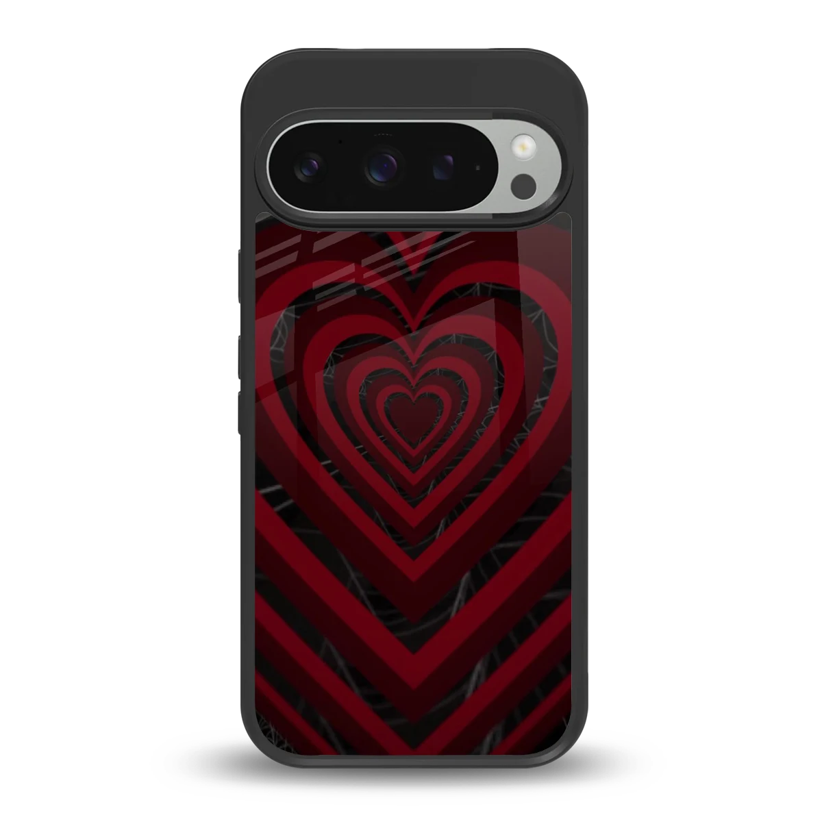 Y2K Hearts X Spider back phone cover | glass case for google pixel 9 pro xl