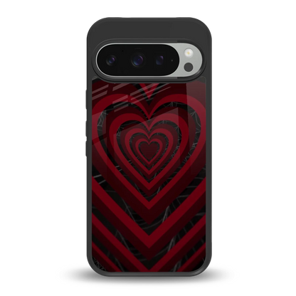 Y2K Hearts X Spider back phone cover | glass case for google pixel 9 pro xl