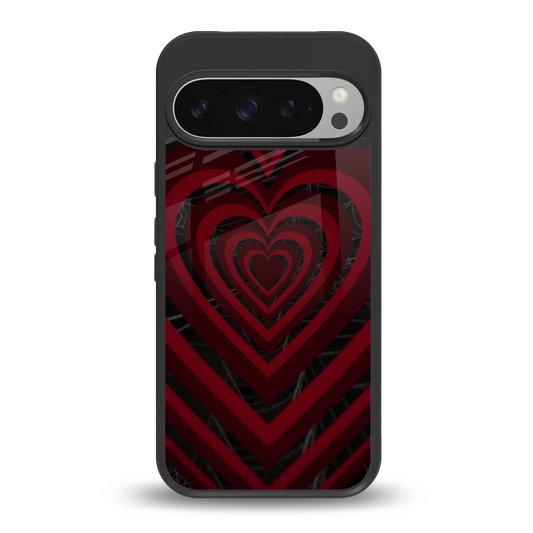 Y2K Hearts X Spider back phone cover | glass case for google pixel 9 pro xl