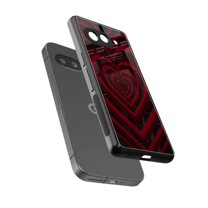 Y2K Hearts X Spider sleek google pixel 9a cover with tempered glass back and TPU edges