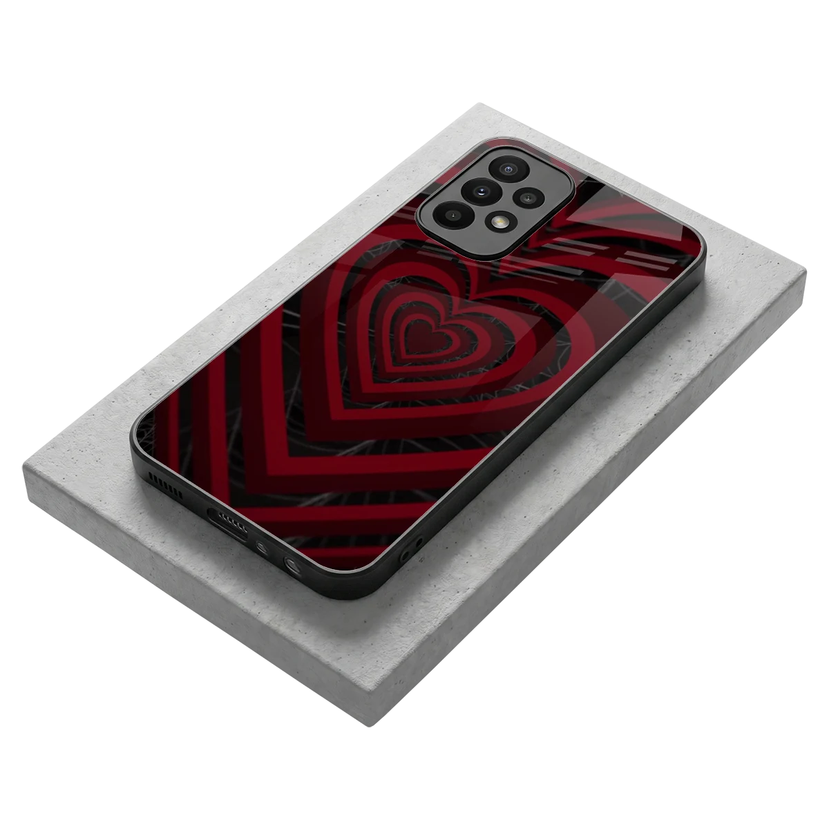 Y2K Hearts X Spider stylish phone case for samsung galaxy a23 | glossy glass and slim fit