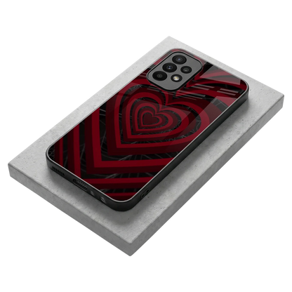 Y2K Hearts X Spider stylish phone case for samsung galaxy a23 | glossy glass and slim fit