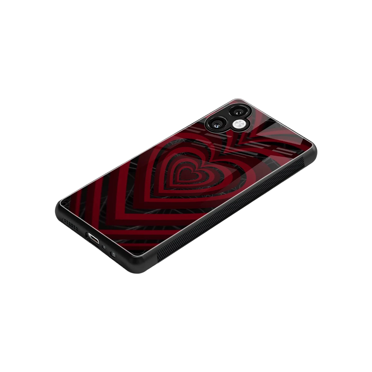Y2K Hearts X Spider stylish phone case for samsung galaxy a06 5g | glossy glass and slim fit