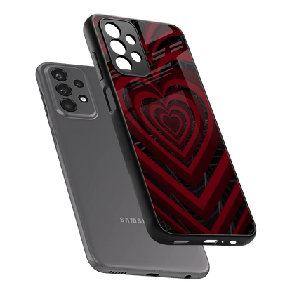 Y2K Hearts X Spider sleek samsung galaxy a23 cover with tempered glass back and TPU edges