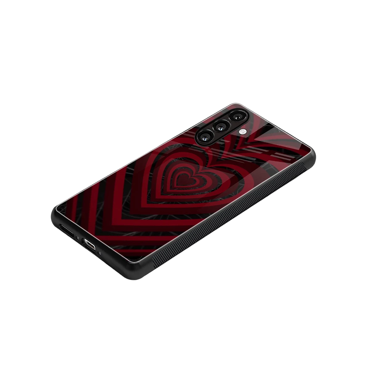 Y2K Hearts X Spider stylish phone case for samsung galaxy a55 5g | glossy glass and slim fit