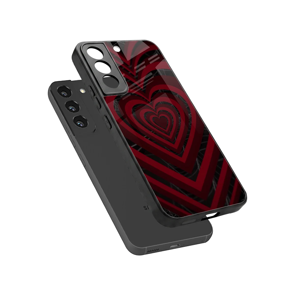 Y2K Hearts X Spider sleek samsung galaxy s22 cover with tempered glass back and TPU edges