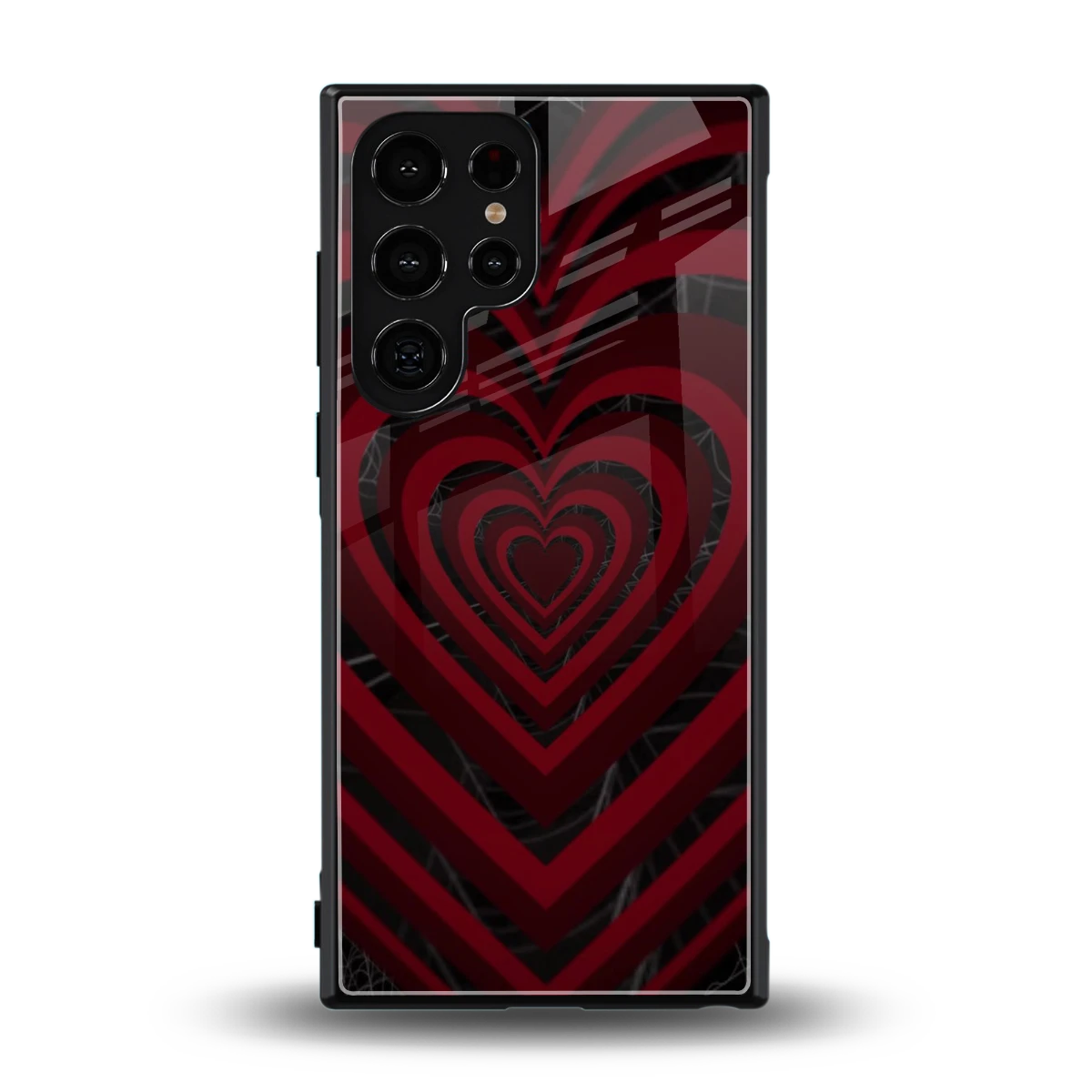 Y2K Hearts X Spider back phone cover | glass case for samsung galaxy s24 ultra
