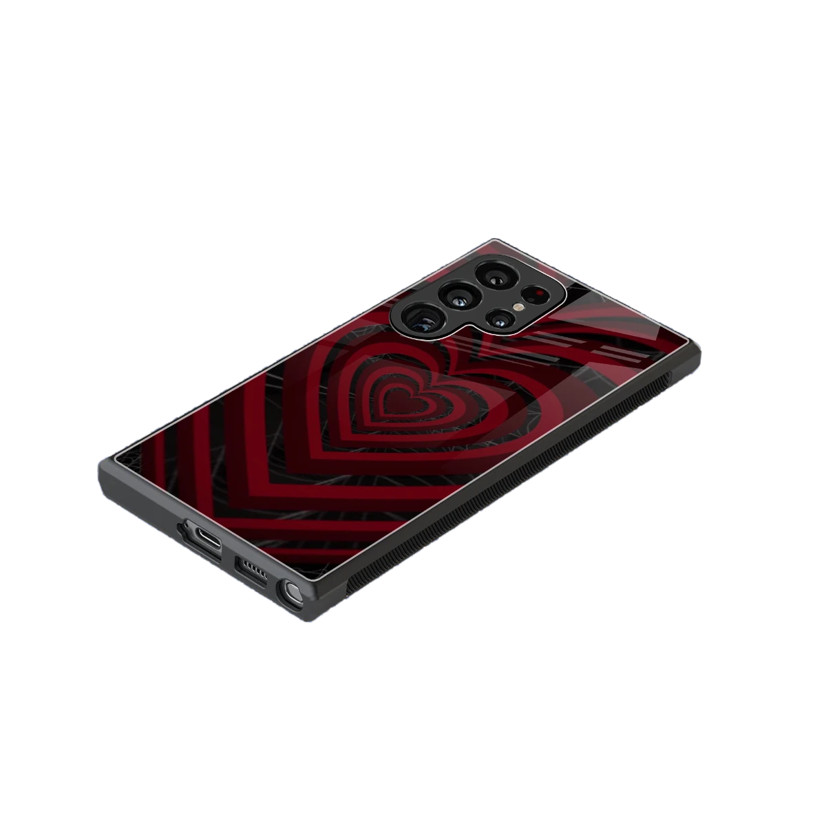 Y2K Hearts X Spider stylish phone case for samsung galaxy s24 ultra | glossy glass and slim fit