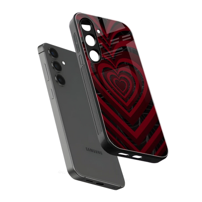Y2K Hearts X Spider sleek samsung galaxy s24 fe cover with tempered glass back and TPU edges