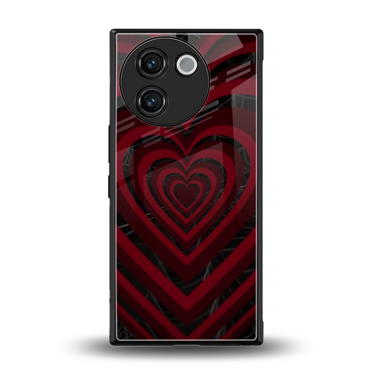 Y2K Hearts X Spider back phone cover | glass case for vivo v30e