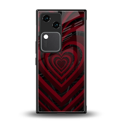Y2K Hearts X Spider back phone cover | glass case for vivo v30