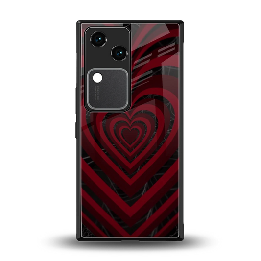 Y2K Hearts X Spider back phone cover | glass case for vivo v30
