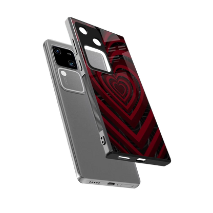Y2K Hearts X Spider sleek vivo v30 cover with tempered glass back and TPU edges