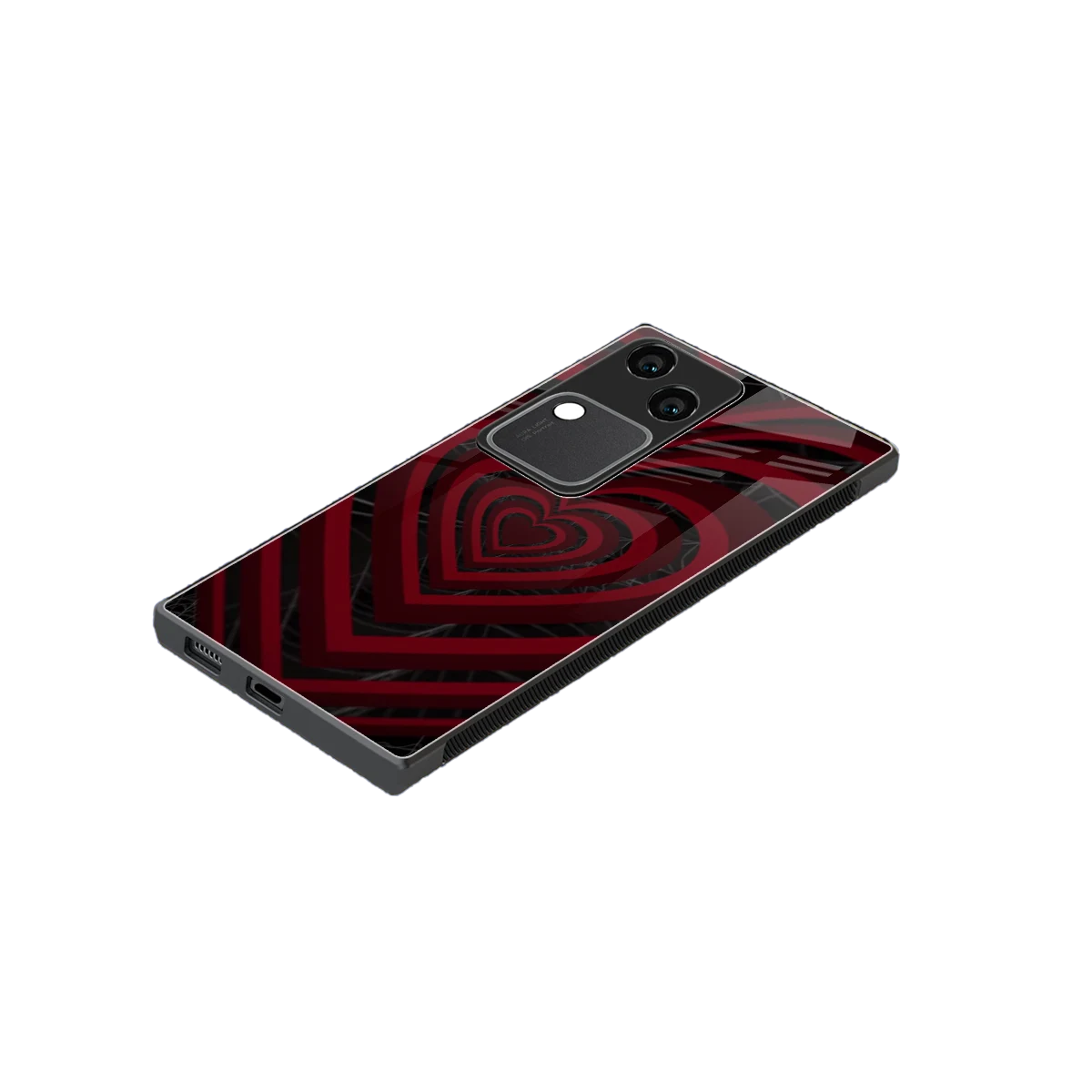 Y2K Hearts X Spider stylish phone case for vivo v30 | glossy glass and slim fit