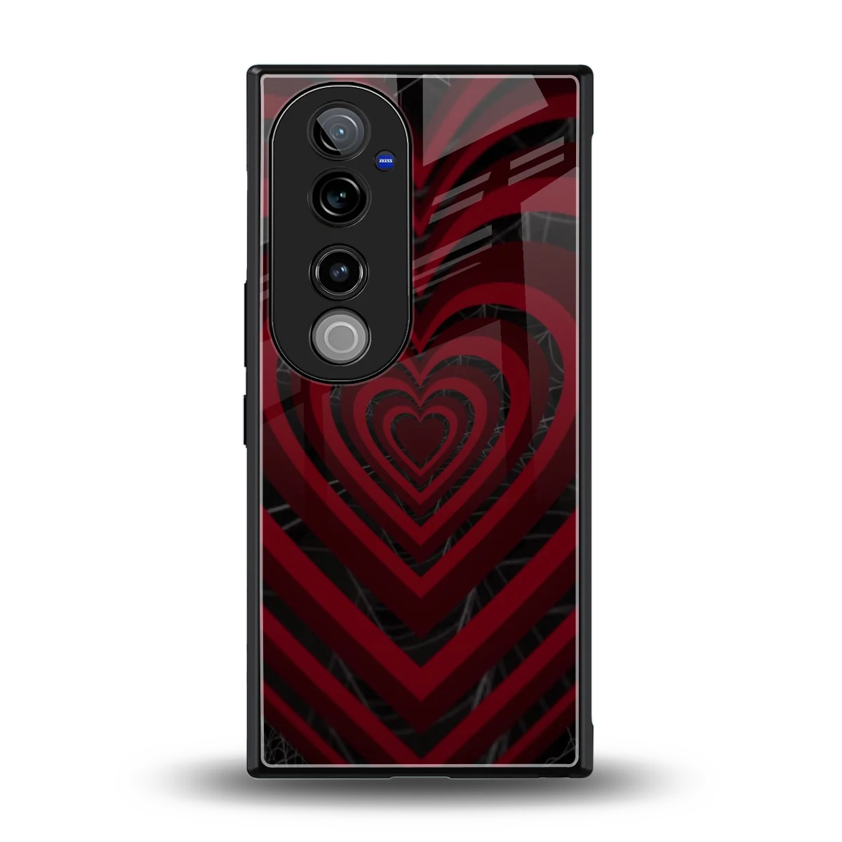Y2K Hearts X Spider back phone cover | glass case for vivo v40 pro
