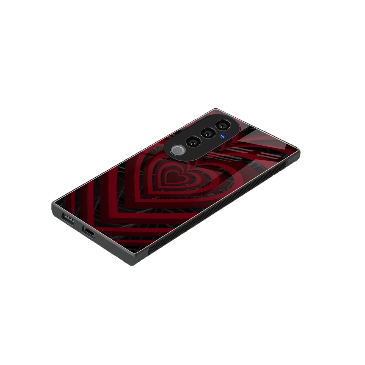 Y2K Hearts X Spider stylish phone case for vivo v40 pro | glossy glass and slim fit