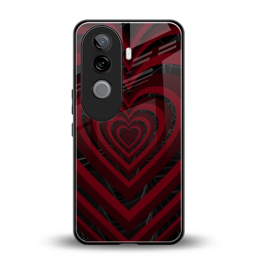 Y2K Hearts X Spider back phone cover | glass case for vivo v40e