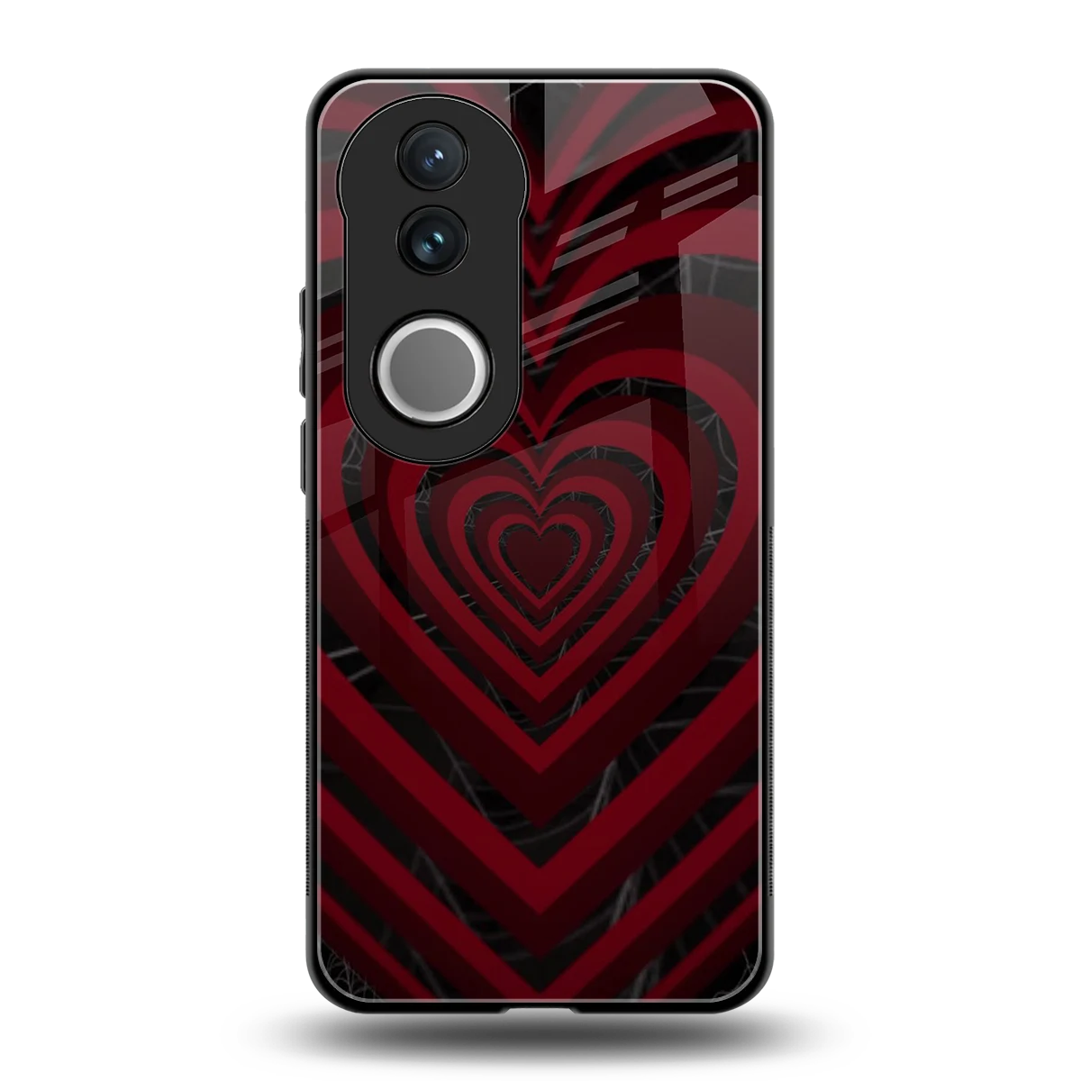 Y2K Hearts X Spider back phone cover | glass case for vivo v50