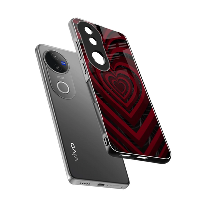 Y2K Hearts X Spider sleek vivo v50 cover with tempered glass back and TPU edges