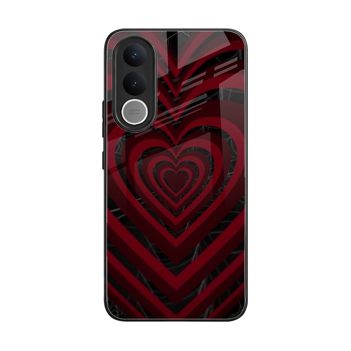 Y2K Hearts X Spider back phone cover | glass case for vivo v70 fe