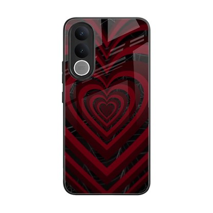 Y2K Hearts X Spider back phone cover | glass case for vivo v70 fe