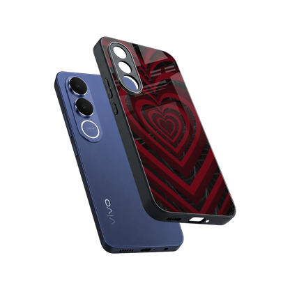 Y2K Hearts X Spider sleek vivo v70 fe cover with tempered glass back and TPU edges
