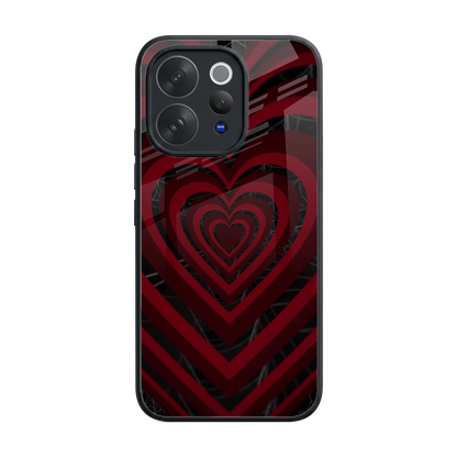 Y2K Hearts X Spider back phone cover | glass case for vivo v70 elite
