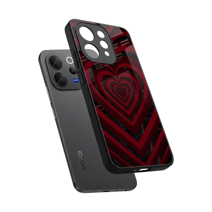 Y2K Hearts X Spider sleek vivo v70 elite cover with tempered glass back and TPU edges