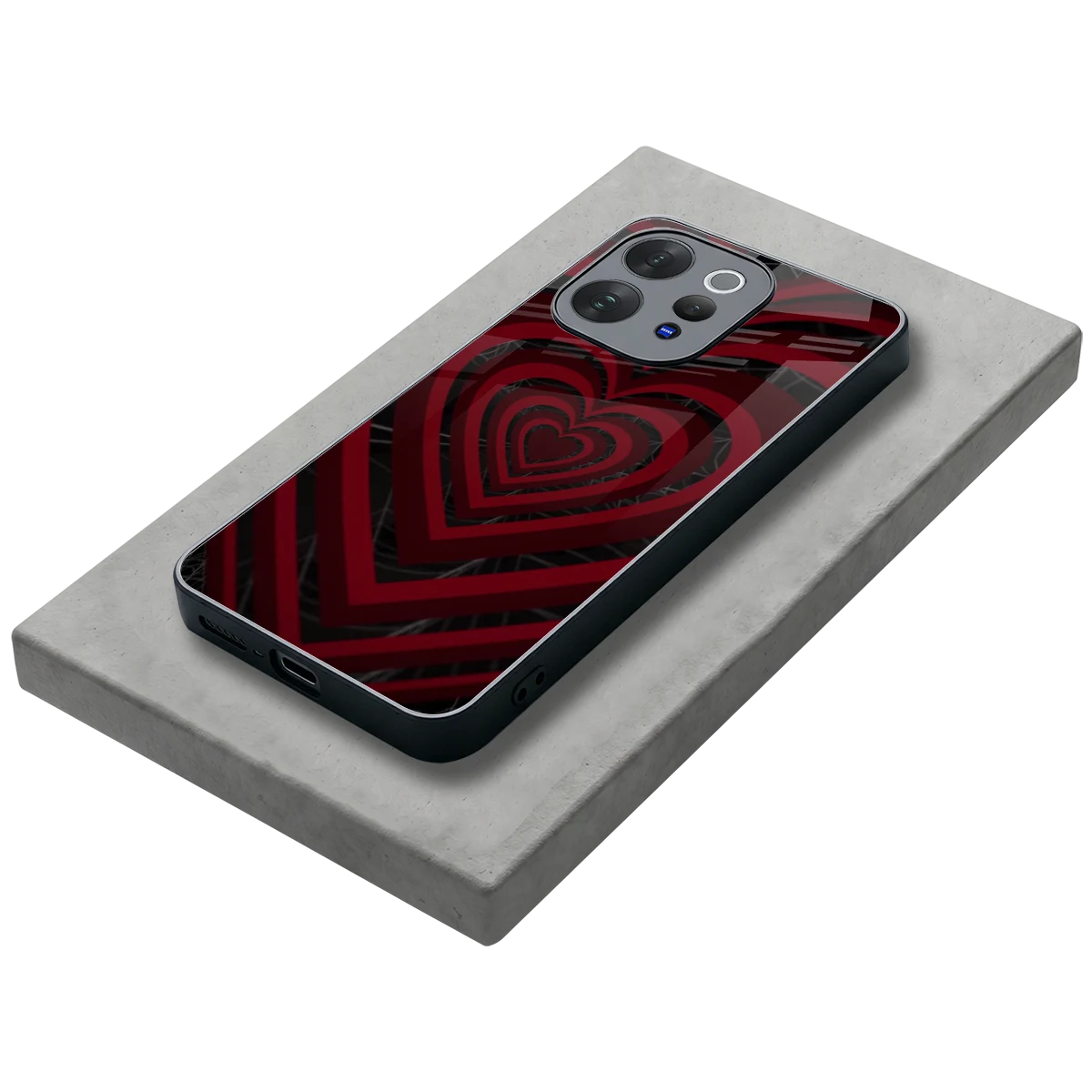 Y2K Hearts X Spider stylish phone case for vivo v70 elite | glossy glass and slim fit